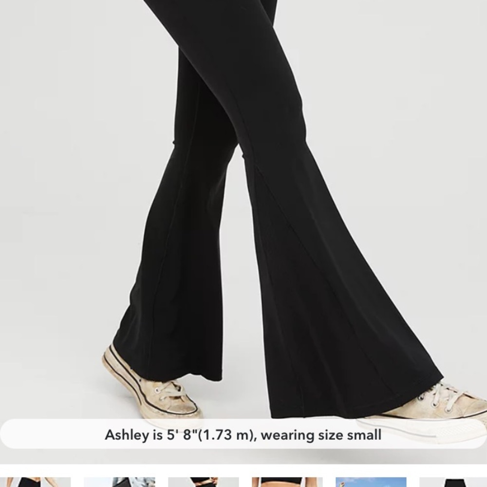 OFFLINE By Aerie Real Me High Waisted Crossover Rib Super Flare Legging
